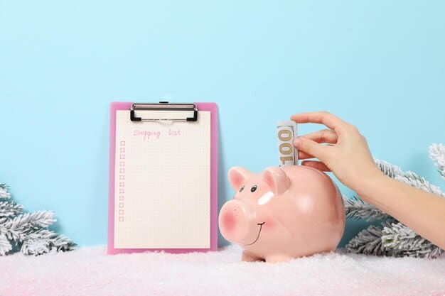 A hand putting coins into a piggy bank with a calendar in the background, emphasizing the importance of consistent saving habits.