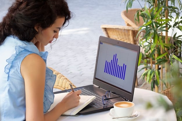 A person working on a laptop with multiple charts and graphs displayed on the screen, signifying income diversification and financial analysis.