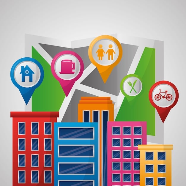 A map of Metro Manila highlighting key areas for real estate investment, with icons indicating schools, hospitals, and commercial centers.